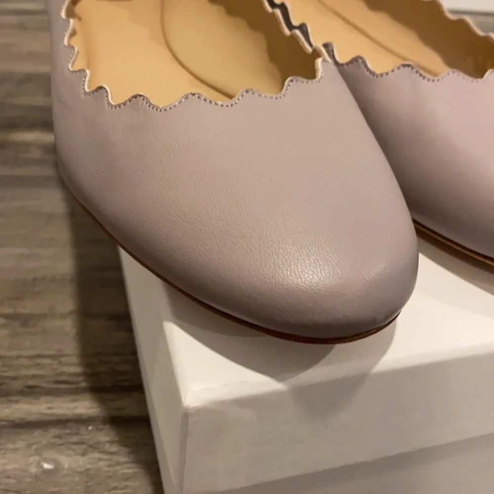 😍 Chloe Lauren Leather Ballet Flats Shoes NEW! - Picture 15 of 16